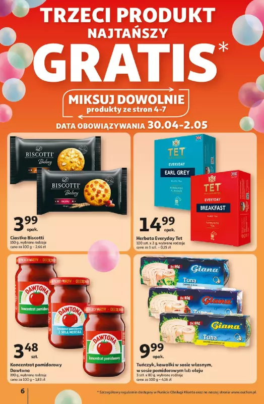 Auchan - gazetka promocyjna Te URODZINY są NAJ Hipermarket od środy 30.04 do środy 07.05 - strona 6