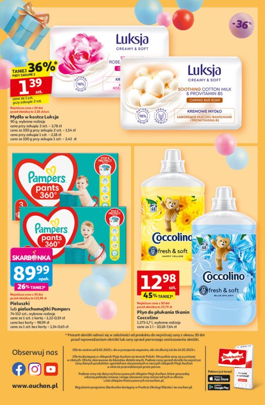 Auchan - gazetka promocyjna Te URODZINY są NAJ Moje Auchan od czwartku 08.05 do środy 14.05 - strona 10