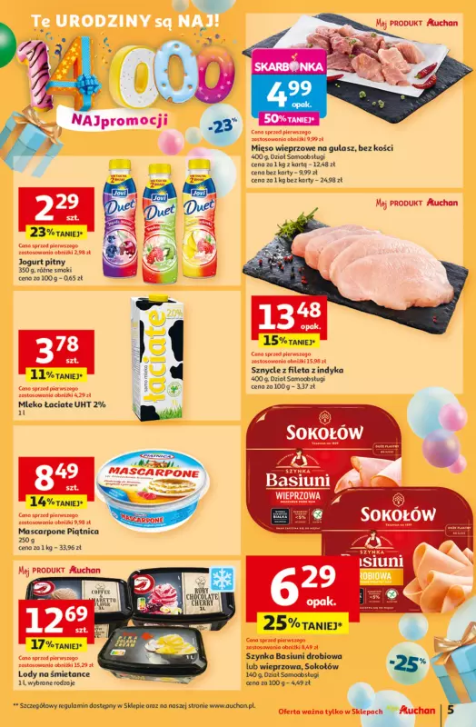 Auchan - gazetka promocyjna Te URODZINY są NAJ Moje Auchan od czwartku 08.05 do środy 14.05 - strona 7