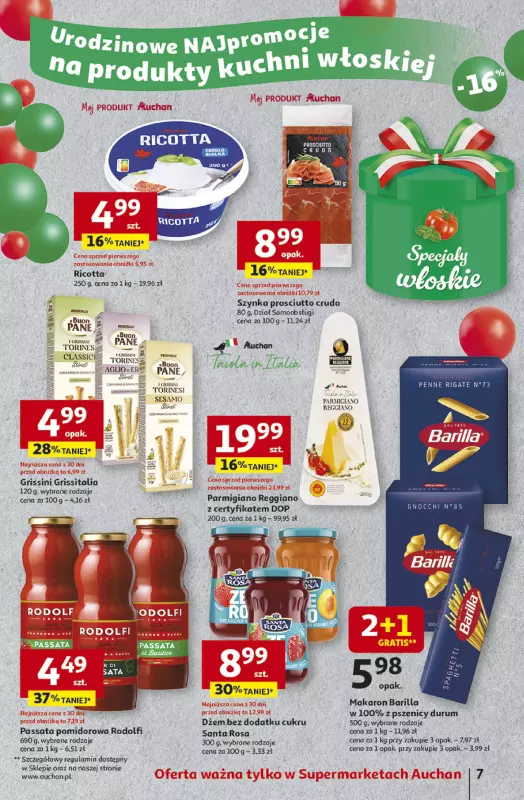 Auchan - gazetka promocyjna Te URODZINY są NAJ Supermarket od czwartku 08.05 do środy 14.05 - strona 7