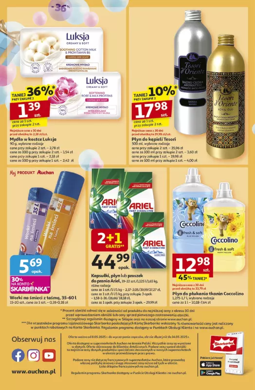 Auchan - gazetka promocyjna Te URODZINY są NAJ Supermarket od czwartku 08.05 do środy 14.05 - strona 14