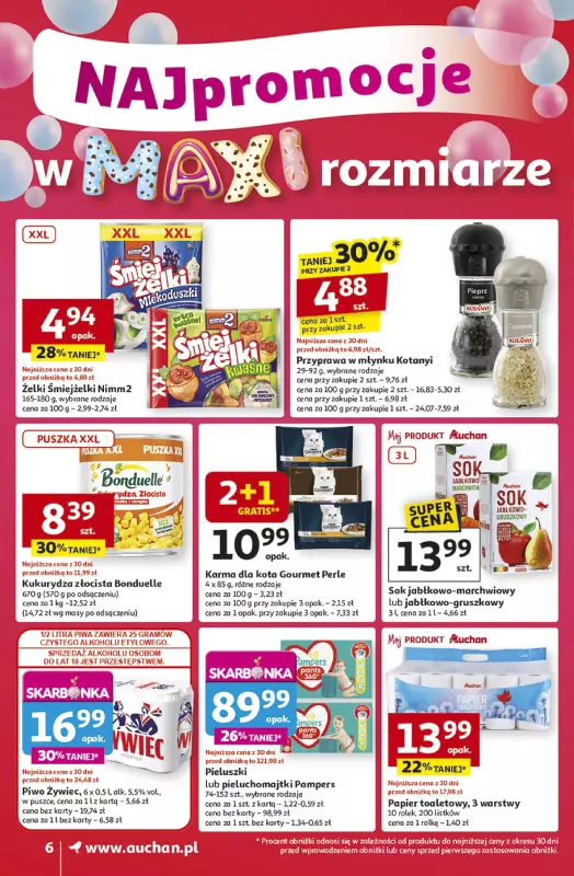Auchan - gazetka promocyjna Te URODZINY są NAJ Supermarket od czwartku 08.05 do środy 14.05 - strona 6