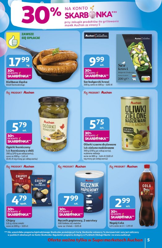 Auchan - gazetka promocyjna Te URODZINY są NAJ Supermarket od czwartku 08.05 do środy 14.05 - strona 5
