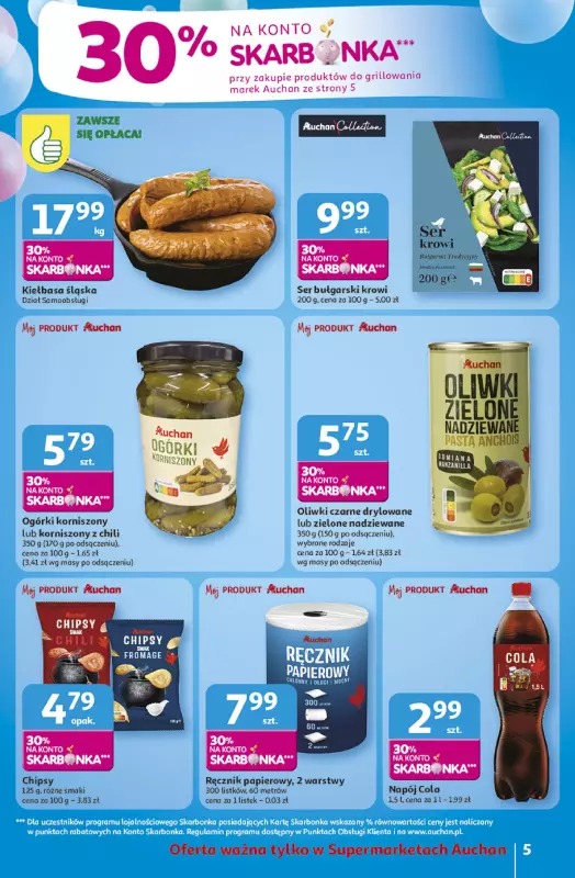 Auchan - gazetka promocyjna Te URODZINY są NAJ Supermarket od czwartku 08.05 do środy 14.05 - strona 5
