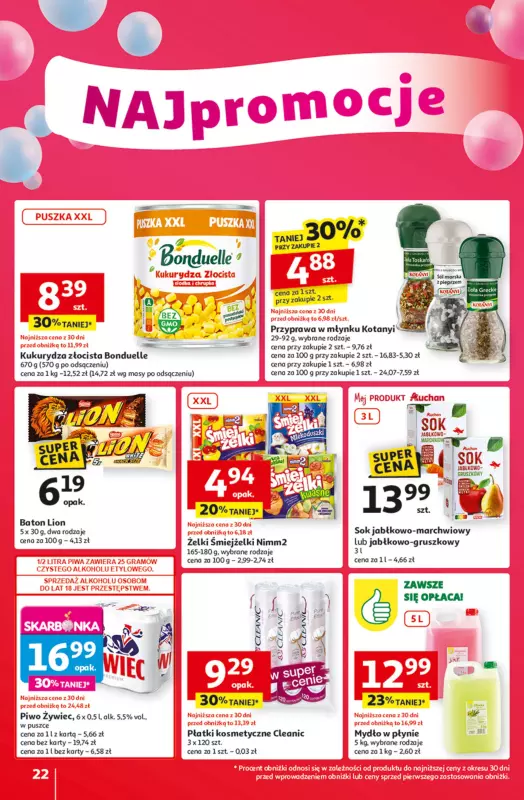 Auchan - gazetka promocyjna Te URODZINY są NAJ Hipermarket od czwartku 08.05 do środy 14.05 - strona 24
