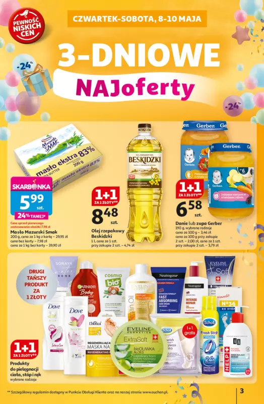 Auchan - gazetka promocyjna Te URODZINY są NAJ Hipermarket od czwartku 08.05 do środy 14.05 - strona 3