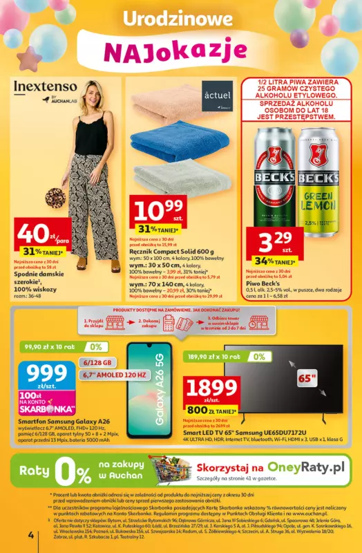 Auchan - gazetka promocyjna Te URODZINY są NAJ Hipermarket od czwartku 08.05 do środy 14.05 - strona 4