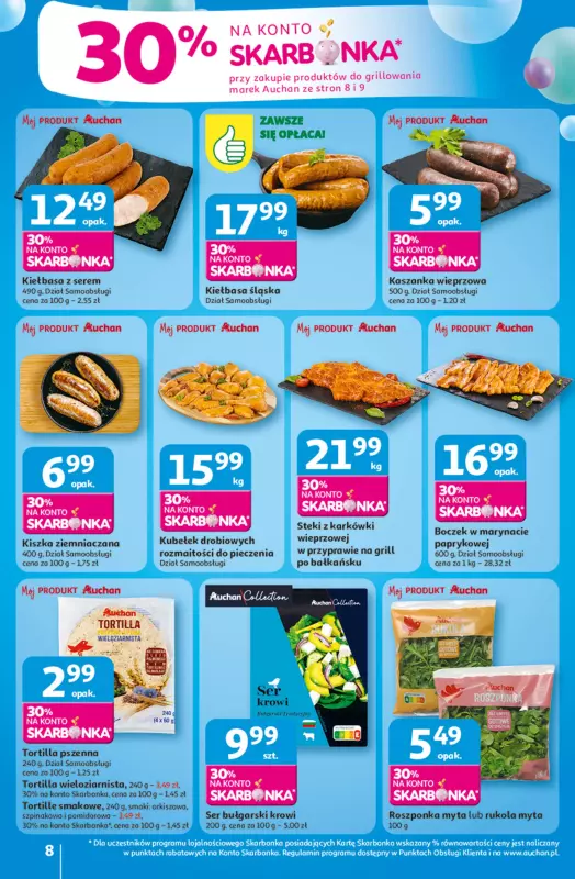 Auchan - gazetka promocyjna Te URODZINY są NAJ Hipermarket od czwartku 08.05 do środy 14.05 - strona 8