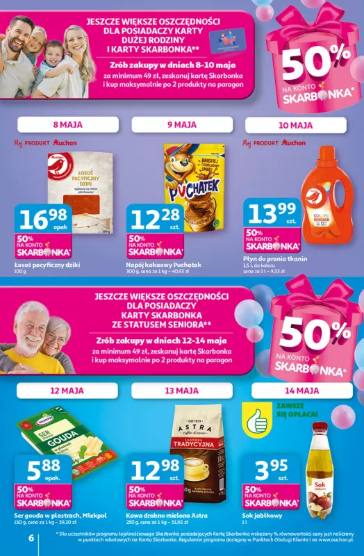 Auchan - gazetka promocyjna Te URODZINY są NAJ Hipermarket od czwartku 08.05 do środy 14.05 - strona 6