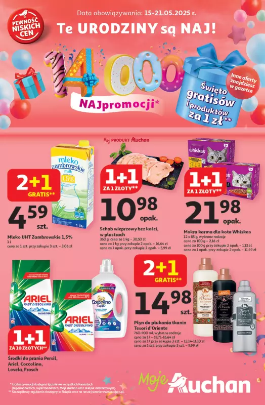 Auchan - gazetka promocyjna Te URODZINY są NAJ Moje Auchan  