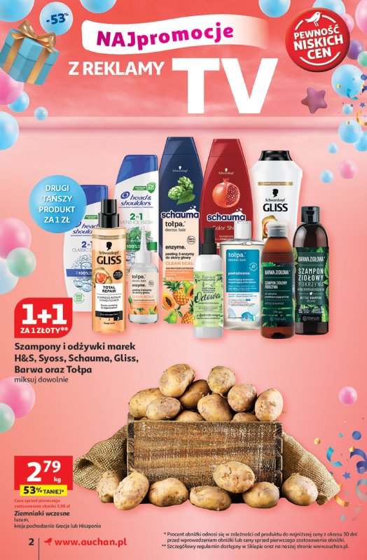 Auchan - gazetka promocyjna Te URODZINY są NAJ Supermarket  do środy 21.05 - strona 2