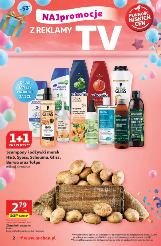 Auchan - gazetka promocyjna Te URODZINY są NAJ Supermarket   - strona 2