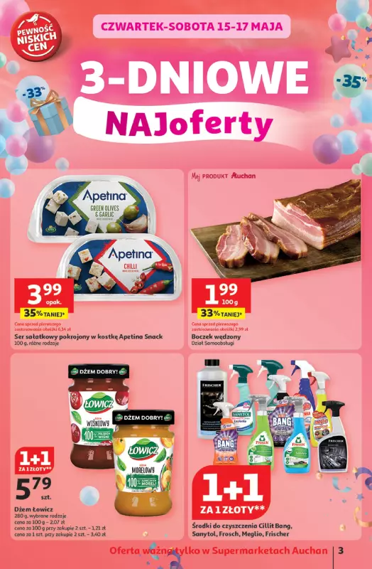 Auchan - gazetka promocyjna Te URODZINY są NAJ Supermarket   - strona 3
