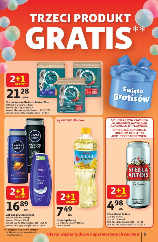 Auchan - gazetka promocyjna Te URODZINY są NAJ Supermarket od czwartku 15.05 do środy 21.05 - strona 5