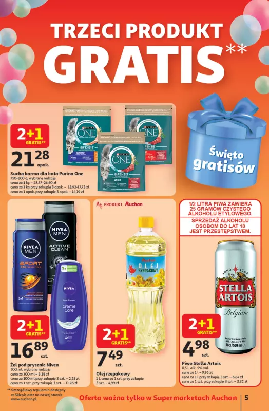 Auchan - gazetka promocyjna Te URODZINY są NAJ Supermarket od czwartku 15.05 do środy 21.05 - strona 5