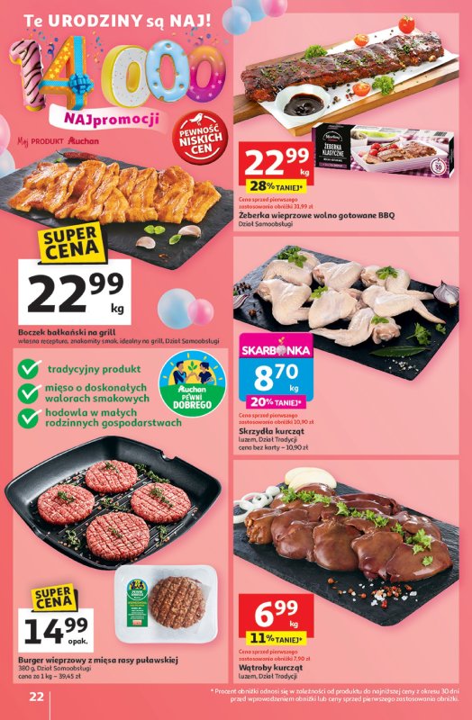 Auchan - gazetka promocyjna Te URODZINY są NAJ Hipermarket  do środy 21.05 - strona 24