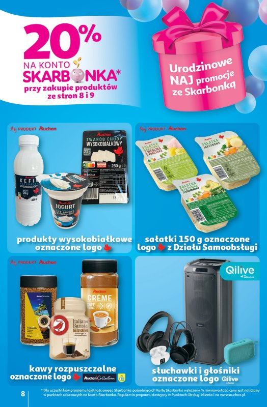 Auchan - gazetka promocyjna Te URODZINY są NAJ Hipermarket  do środy 21.05 - strona 8