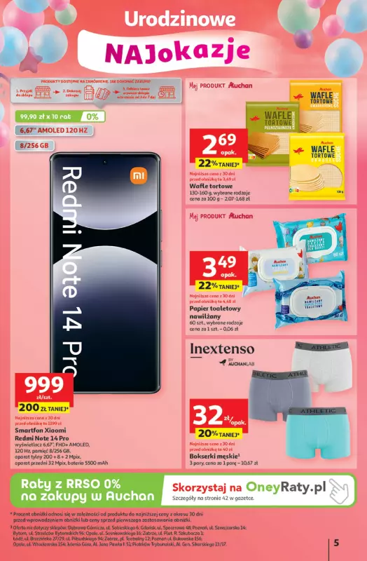 Auchan - gazetka promocyjna Te URODZINY są NAJ Hipermarket  do środy 21.05 - strona 5