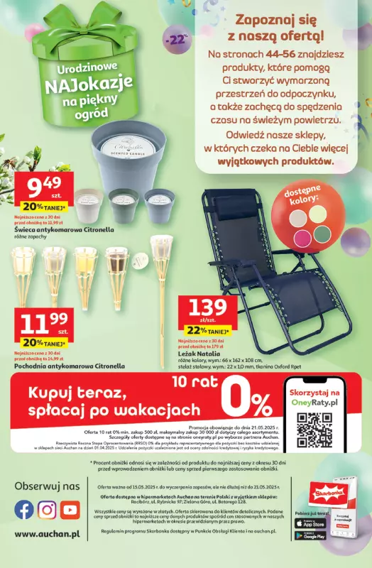 Auchan - gazetka promocyjna Te URODZINY są NAJ Hipermarket od czwartku 15.05 do środy 21.05 - strona 61