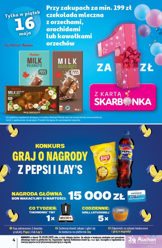 Auchan - gazetka promocyjna Te URODZINY są NAJ Hipermarket  do środy 21.05 - strona 4