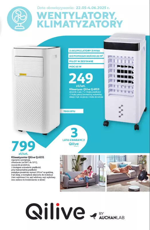 Auchan - gazetka promocyjna Wentylatory Hipermarket od czwartku 22.05 do środy 04.06