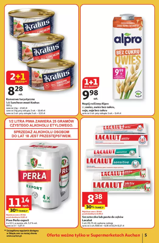 Auchan - gazetka promocyjna Gazetka Uśmiech mamy? Zaplanowany! Supermarket Auchan  do środy 28.05 - strona 5