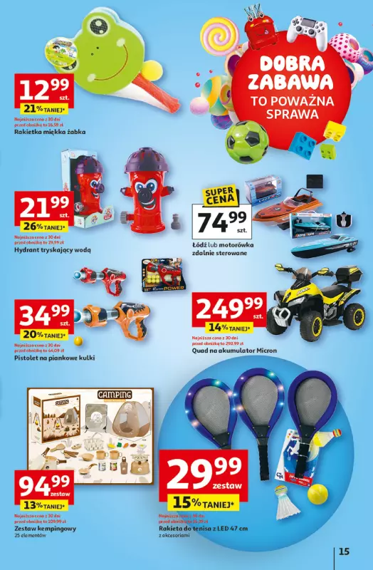 Auchan - gazetka promocyjna Gazetka Uśmiech mamy? Zaplanowany! Hipermarket Auchan  do środy 28.05 - strona 15