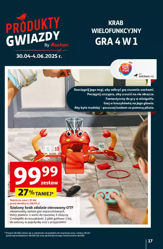Auchan - gazetka promocyjna Gazetka Uśmiech mamy? Zaplanowany! Hipermarket Auchan  do środy 28.05 - strona 17