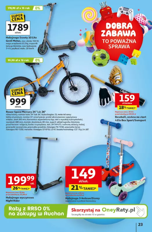 Auchan - gazetka promocyjna Gazetka Uśmiech mamy? Zaplanowany! Hipermarket Auchan  do środy 28.05 - strona 23