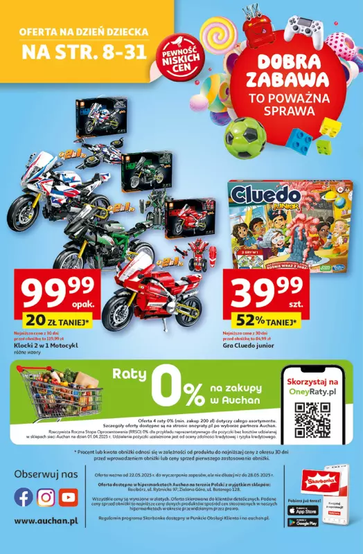 Auchan - gazetka promocyjna Gazetka Uśmiech mamy? Zaplanowany! Hipermarket Auchan  do środy 28.05 - strona 61