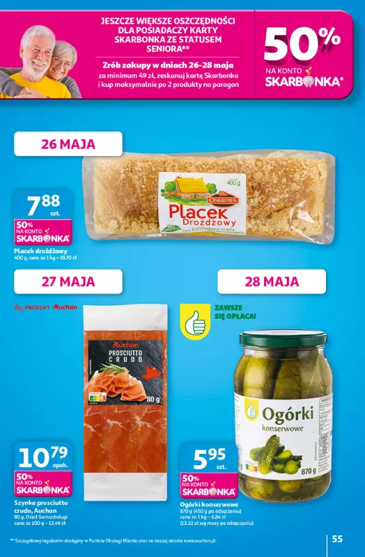 Auchan - gazetka promocyjna Gazetka Uśmiech mamy? Zaplanowany! Hipermarket Auchan  do środy 28.05 - strona 57
