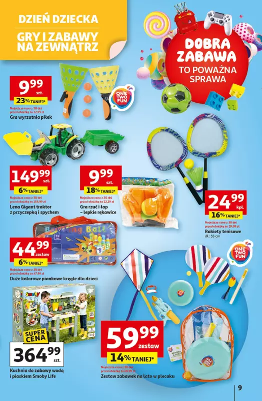 Auchan - gazetka promocyjna Dobra Zabawa to Poważna Sprawa Hipermarket Auchan  do środy 04.06 - strona 9