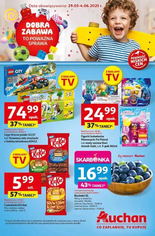 Auchan - gazetka promocyjna Dobra Zabawa to Poważna Sprawa Hipermarket Auchan  