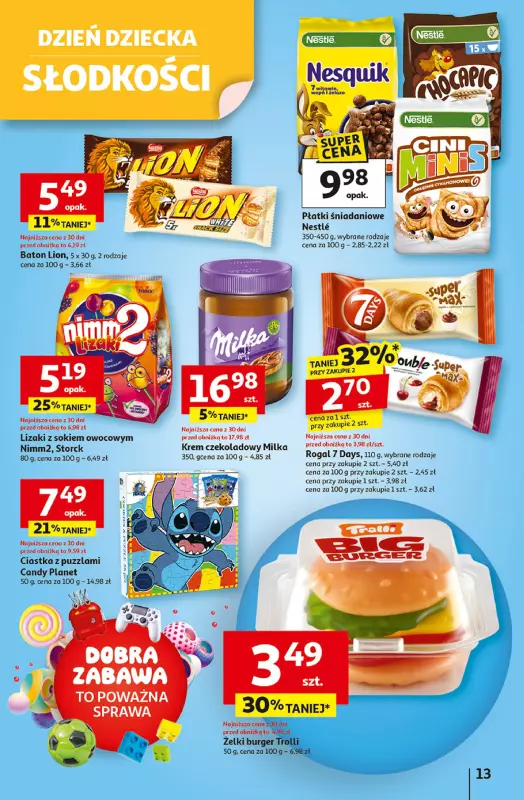 Auchan - gazetka promocyjna Dobra Zabawa to Poważna Sprawa Hipermarket Auchan  do środy 04.06 - strona 13