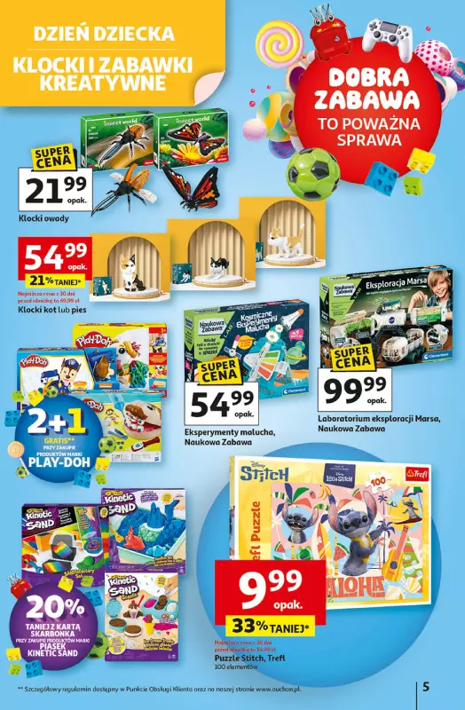 Auchan - gazetka promocyjna Dobra Zabawa to Poważna Sprawa Hipermarket Auchan  do środy 04.06 - strona 5