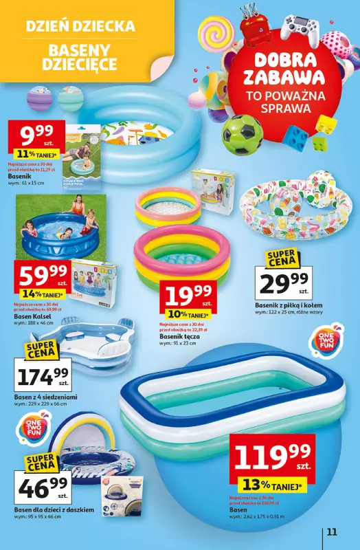 Auchan - gazetka promocyjna Dobra Zabawa to Poważna Sprawa Hipermarket Auchan  do środy 04.06 - strona 11