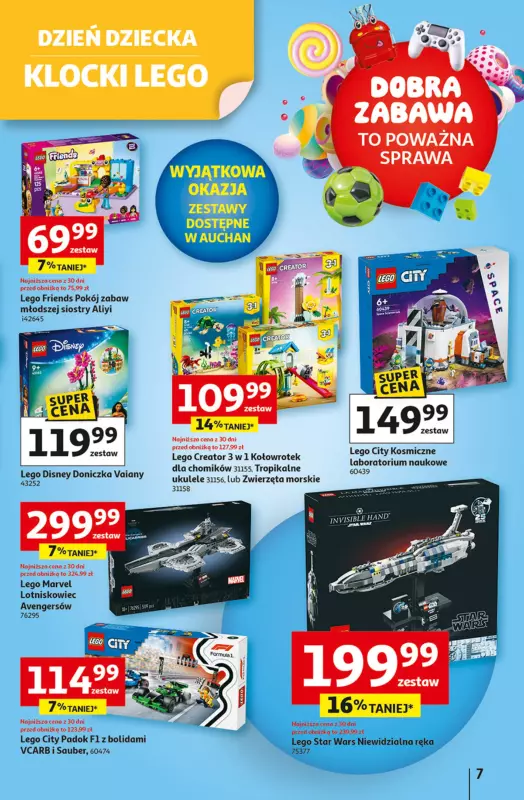 Auchan - gazetka promocyjna Dobra Zabawa to Poważna Sprawa Hipermarket Auchan od czwartku 29.05 do środy 04.06 - strona 7