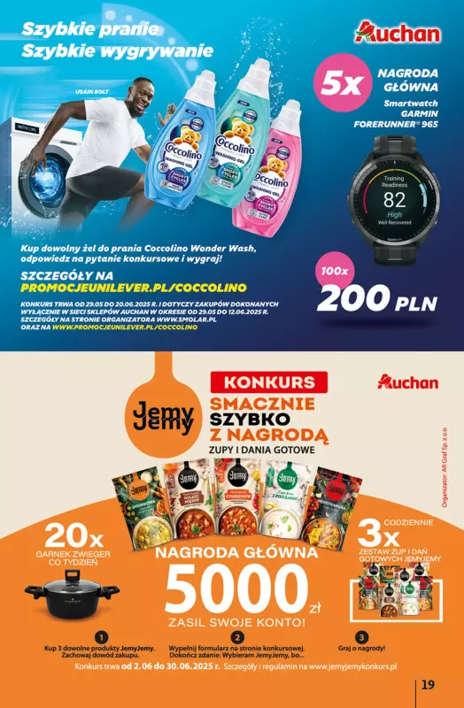 Auchan - gazetka promocyjna Dobra Zabawa to Poważna Sprawa Hipermarket Auchan od czwartku 29.05 do środy 04.06 - strona 19