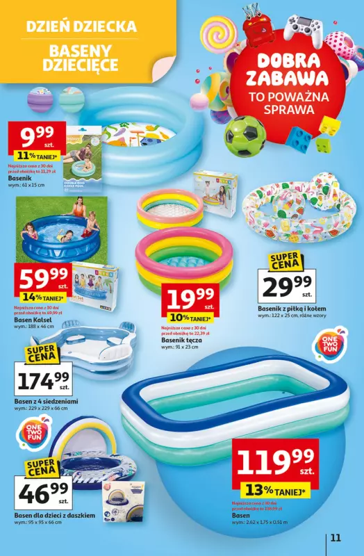 Auchan - gazetka promocyjna Dobra Zabawa to Poważna Sprawa Hipermarket Auchan od czwartku 29.05 do środy 04.06 - strona 11