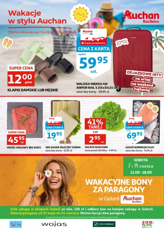 Auchan - gazetka promocyjna Gazetka Racibórz I Wakacje w stylu Auchan od środy 04.06 do wtorku 10.06