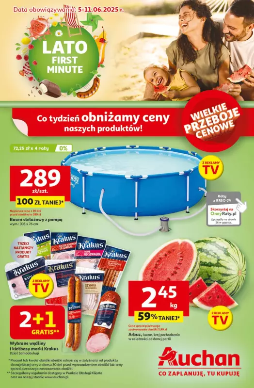 Auchan - gazetka promocyjna Lato First Minute Hipermarket Auchan  