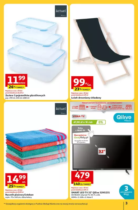 Auchan - gazetka promocyjna Lato First Minute Hipermarket Auchan  do środy 11.06 - strona 3