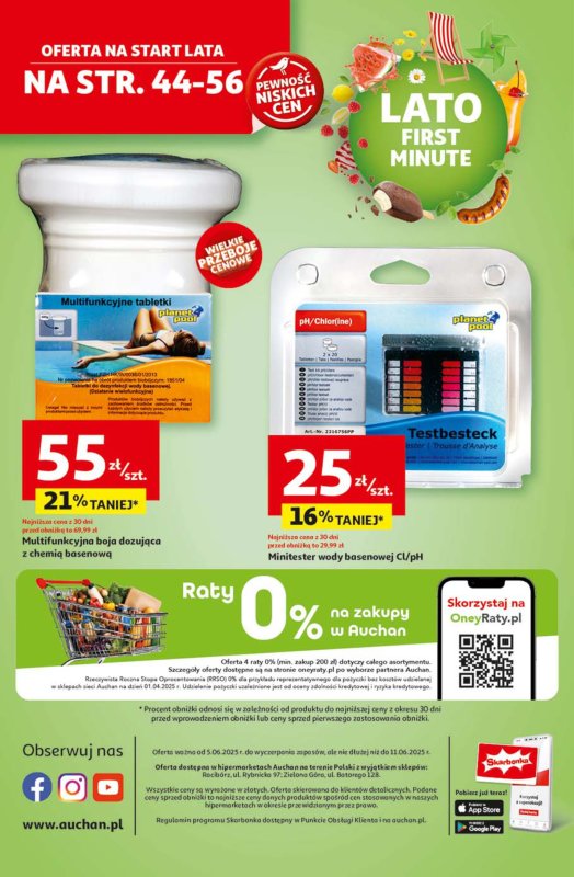 Auchan - gazetka promocyjna Lato First Minute Hipermarket Auchan od czwartku 05.06 do środy 11.06 - strona 60