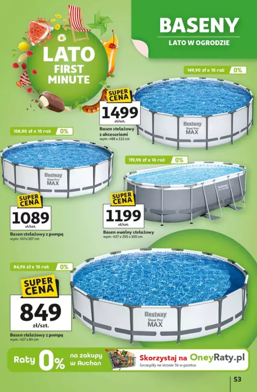 Auchan - gazetka promocyjna Lato First Minute Hipermarket Auchan  do środy 11.06 - strona 57