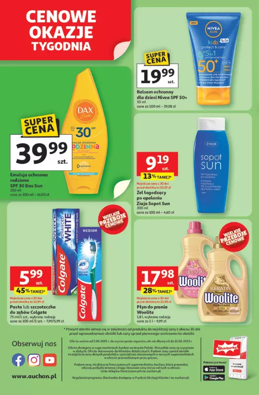 Auchan - gazetka promocyjna Lato First Miinute Supermarket Auchan od czwartku 05.06 do środy 11.06 - strona 14