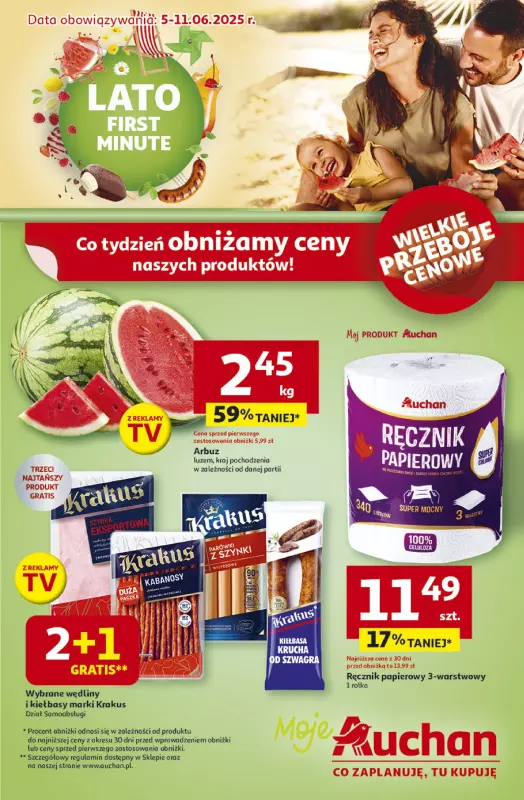 Auchan - gazetka promocyjna Lato First Miinute Moje Auchan  