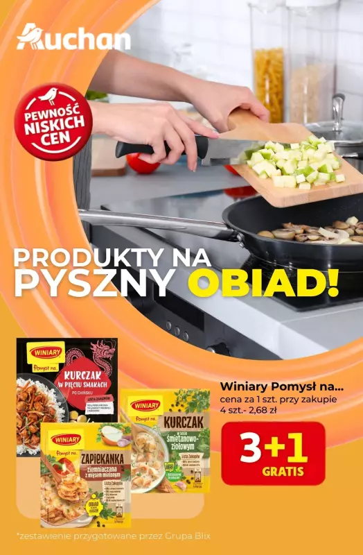Auchan - gazetka promocyjna Produkty na pyszny obiad w super cenach!  
