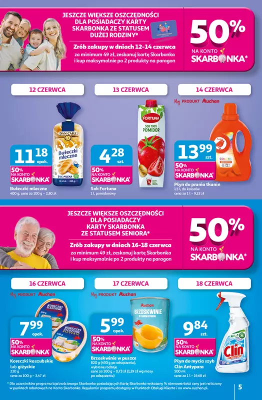 Auchan - gazetka promocyjna Gazetka Tak smakuje lato Hipermarket Auchan  do środy 18.06 - strona 5