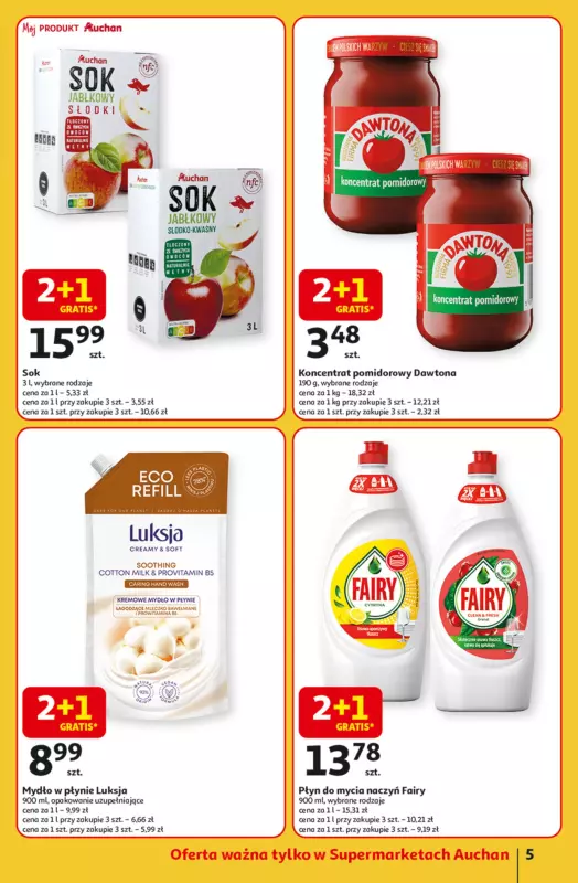 Auchan - gazetka promocyjna Gazetka TAK SMAKUJE LATO Supermarket Auchan od czwartku 12.06 do środy 18.06 - strona 5