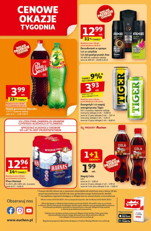 Auchan - gazetka promocyjna Gazetka TAK SMAKUJE LATO Moje Auchan  do środy 18.06 - strona 10